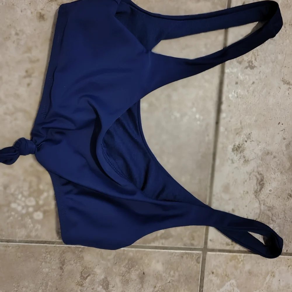 Navy Blue Bikini Top Padded Nwot